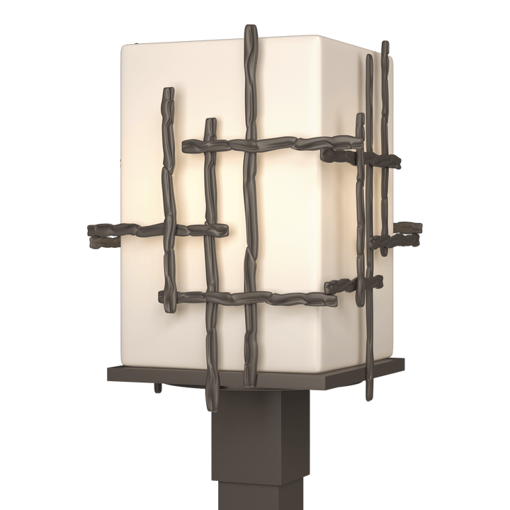 Hubbardton Forge Tura Outdoor Post Light Pier & Post Mount Lights Hubbardton Forge Coastal Dark Smoke Opal Glass (GG)