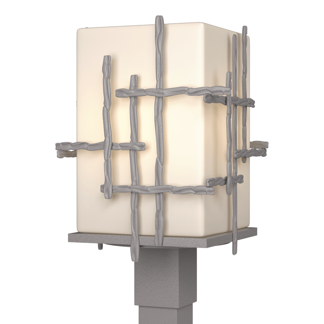 Hubbardton Forge Tura Outdoor Post Light Pier & Post Mount Lights Hubbardton Forge Coastal Burnished Steel Opal Glass (GG)