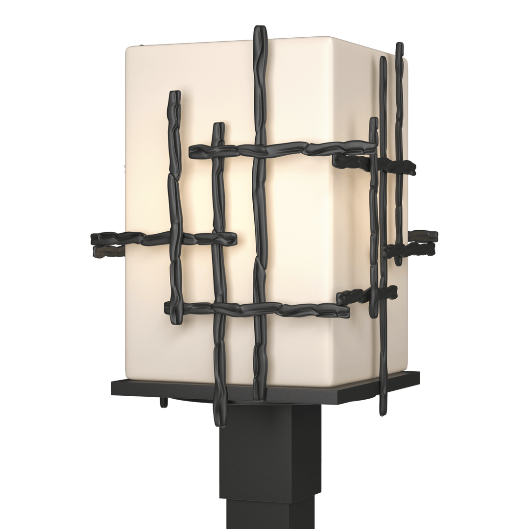 Hubbardton Forge Tura Outdoor Post Light Pier & Post Mount Lights Hubbardton Forge Coastal Black Opal Glass (GG)