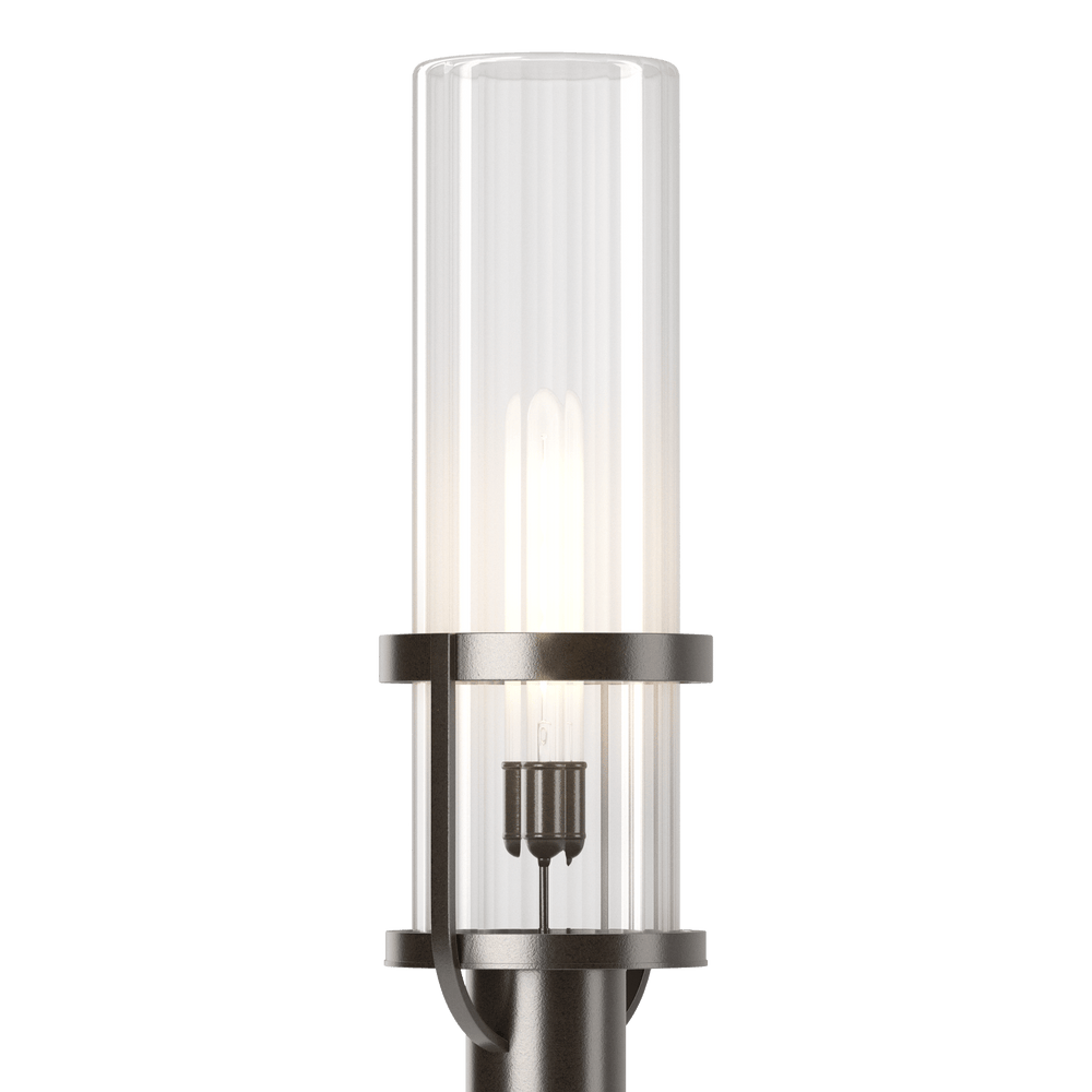 Hubbardton Forge Alcove Outdoor Post Light Pier & Post Mount Lights Hubbardton Forge Coastal Oil Rubbed Bronze Clear Glass (ZM)