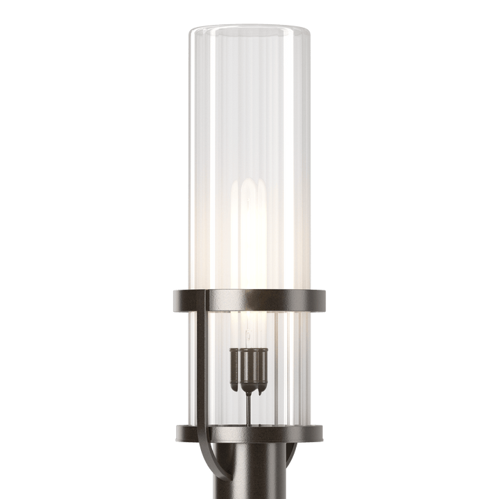 Hubbardton Forge Alcove Outdoor Post Light Pier & Post Mount Lights Hubbardton Forge Coastal Oil Rubbed Bronze Clear Glass (ZM)