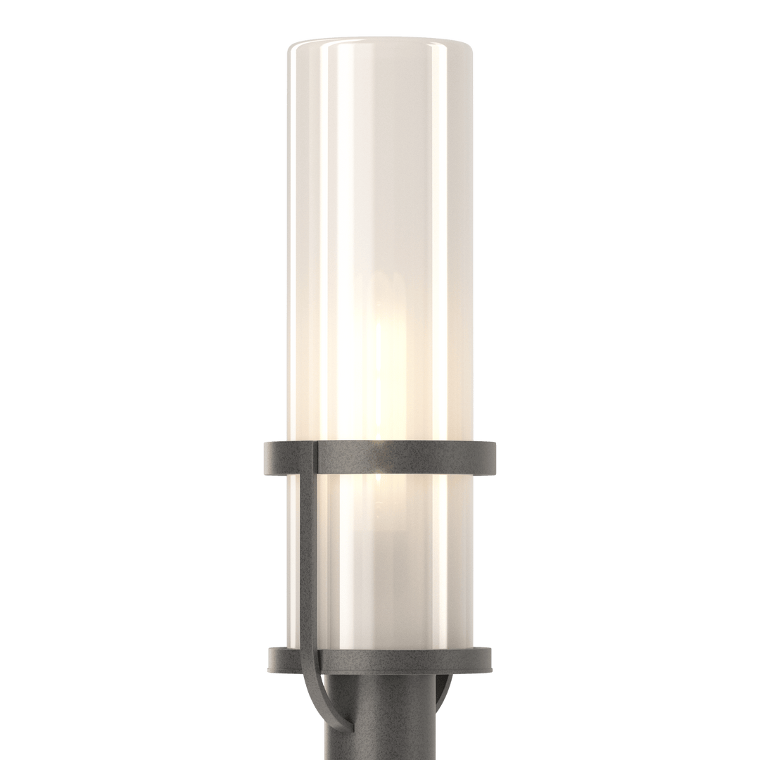 Hubbardton Forge Alcove Outdoor Post Light Pier & Post Mount Lights Hubbardton Forge Coastal Natural Iron Frosted Glass (FD)