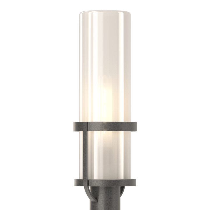 Hubbardton Forge Alcove Outdoor Post Light Pier & Post Mount Lights Hubbardton Forge Coastal Natural Iron Frosted Glass (FD)