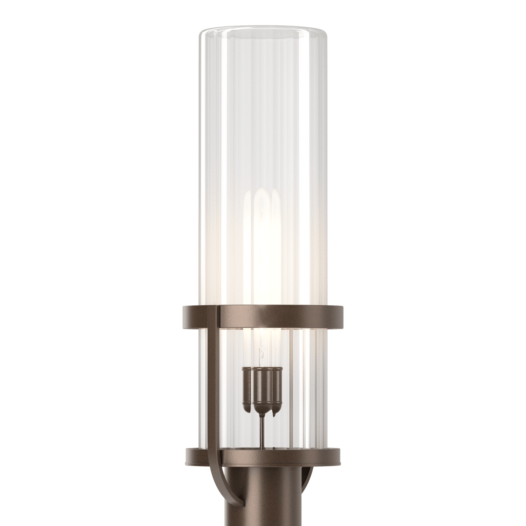 Hubbardton Forge Alcove Outdoor Post Light Pier & Post Mount Lights Hubbardton Forge Coastal Bronze Clear Glass (ZM)