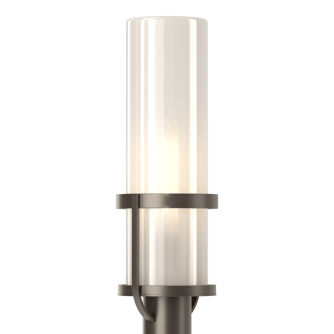 Hubbardton Forge Alcove Outdoor Post Light Pier & Post Mount Lights Hubbardton Forge Coastal Dark Smoke Frosted Glass (FD)