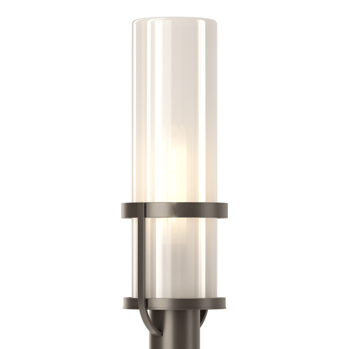 Hubbardton Forge Alcove Outdoor Post Light Pier & Post Mount Lights Hubbardton Forge Coastal Dark Smoke Frosted Glass (FD)