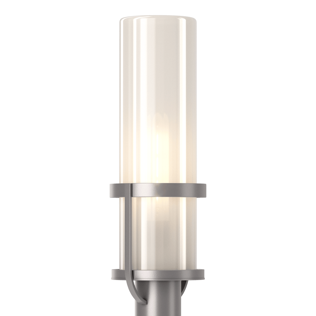 Hubbardton Forge Alcove Outdoor Post Light Pier & Post Mount Lights Hubbardton Forge Coastal Burnished Steel Frosted Glass (FD)