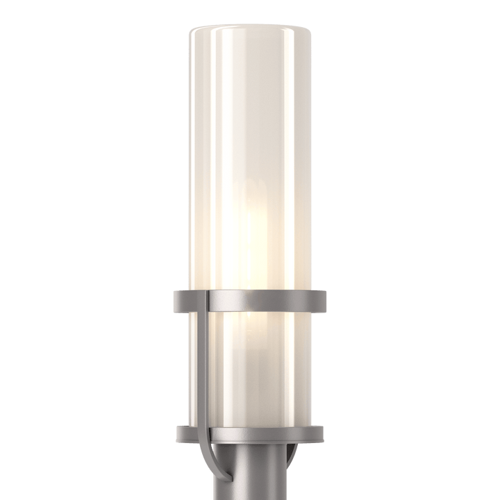 Hubbardton Forge Alcove Outdoor Post Light Pier & Post Mount Lights Hubbardton Forge Coastal Burnished Steel Frosted Glass (FD)