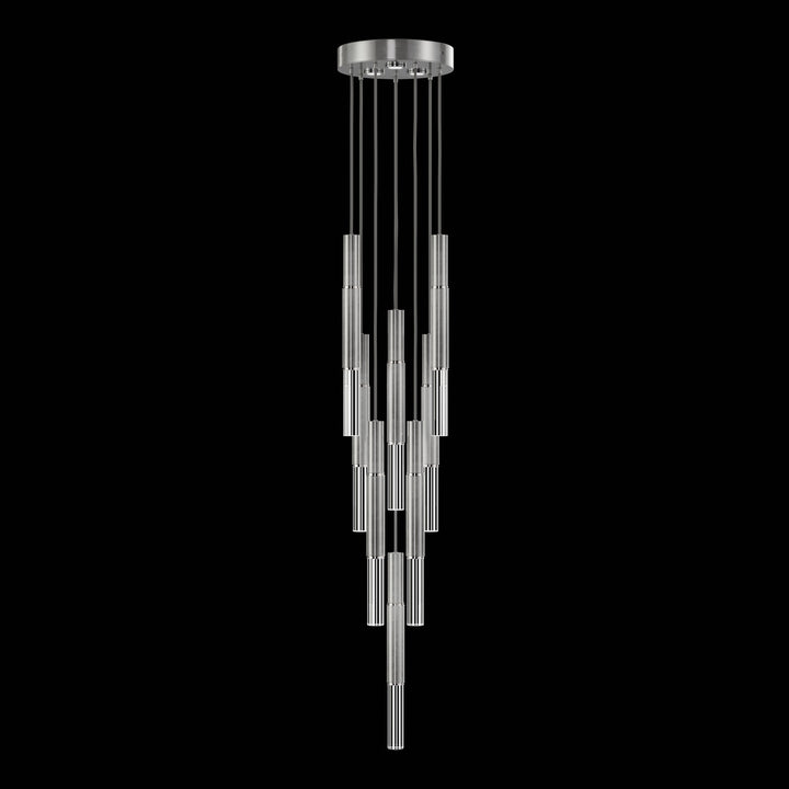 Fine Art Handcrafted Lighting Antonia 16"W Round Pendant 100017 in Standard Silver Leaf, Nickel, No Parchment/Same as Finish (100017-420)