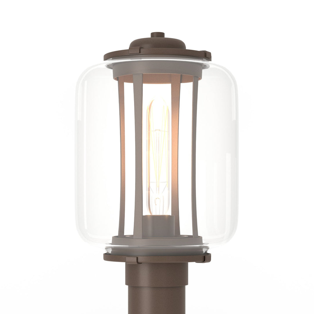 Hubbardton Forge Fairwinds Outdoor Post Light Pier & Post Mount Lights Hubbardton Forge Coastal Bronze Clear Glass (ZM)