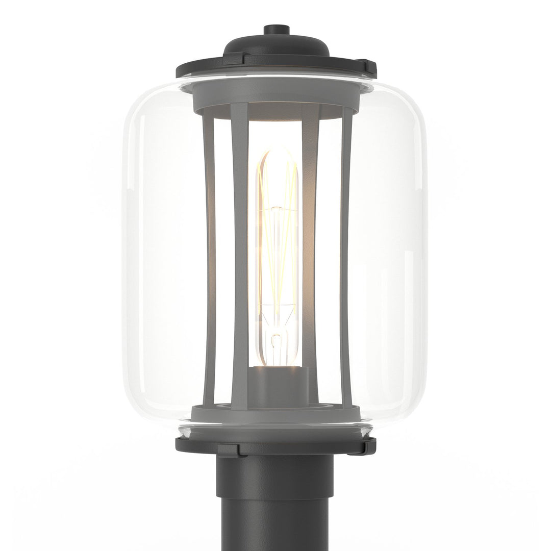 Hubbardton Forge Fairwinds Outdoor Post Light Pier & Post Mount Lights Hubbardton Forge Coastal Black Clear Glass (ZM)