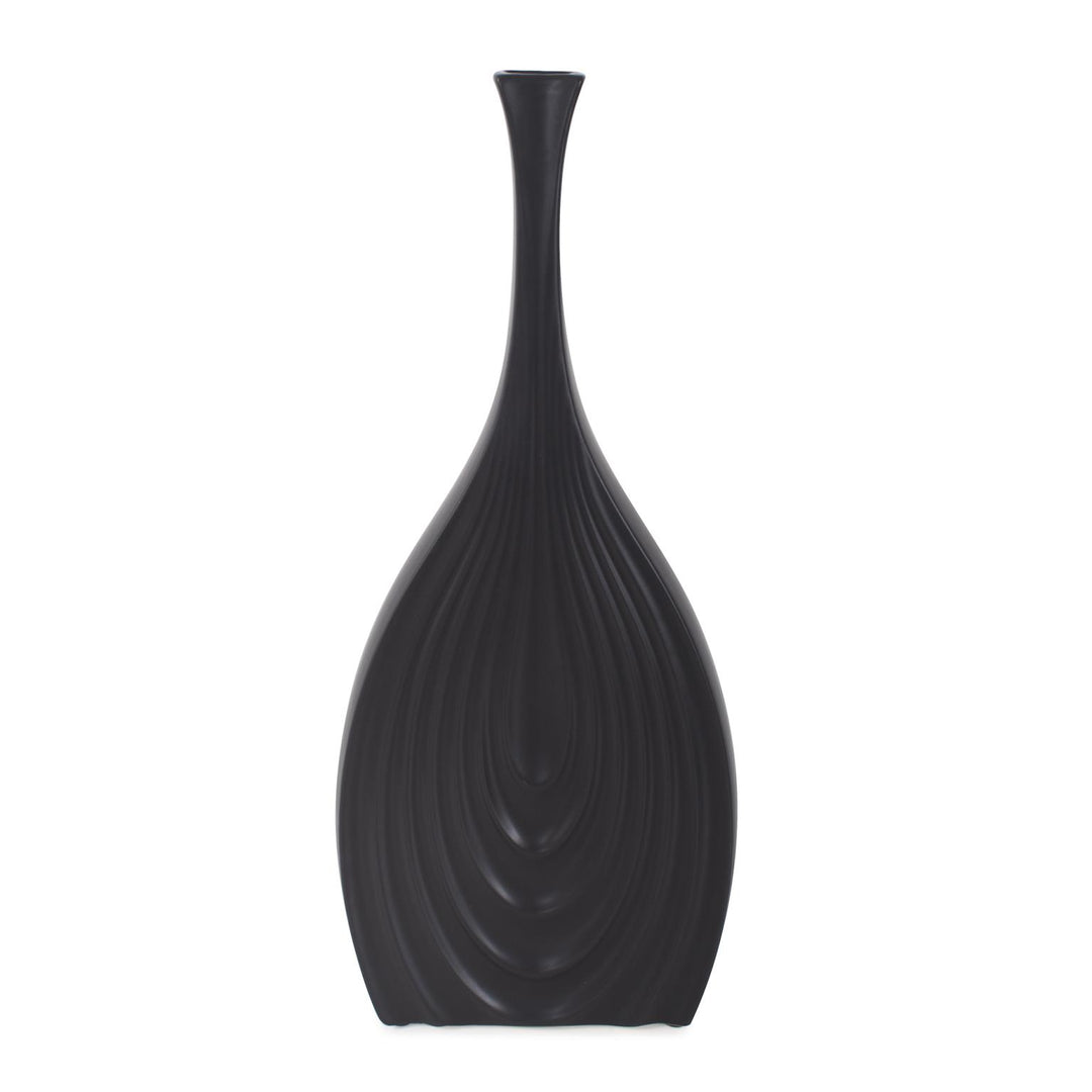 Howard Elliott Collection Black Onion Tapered Tall Vase