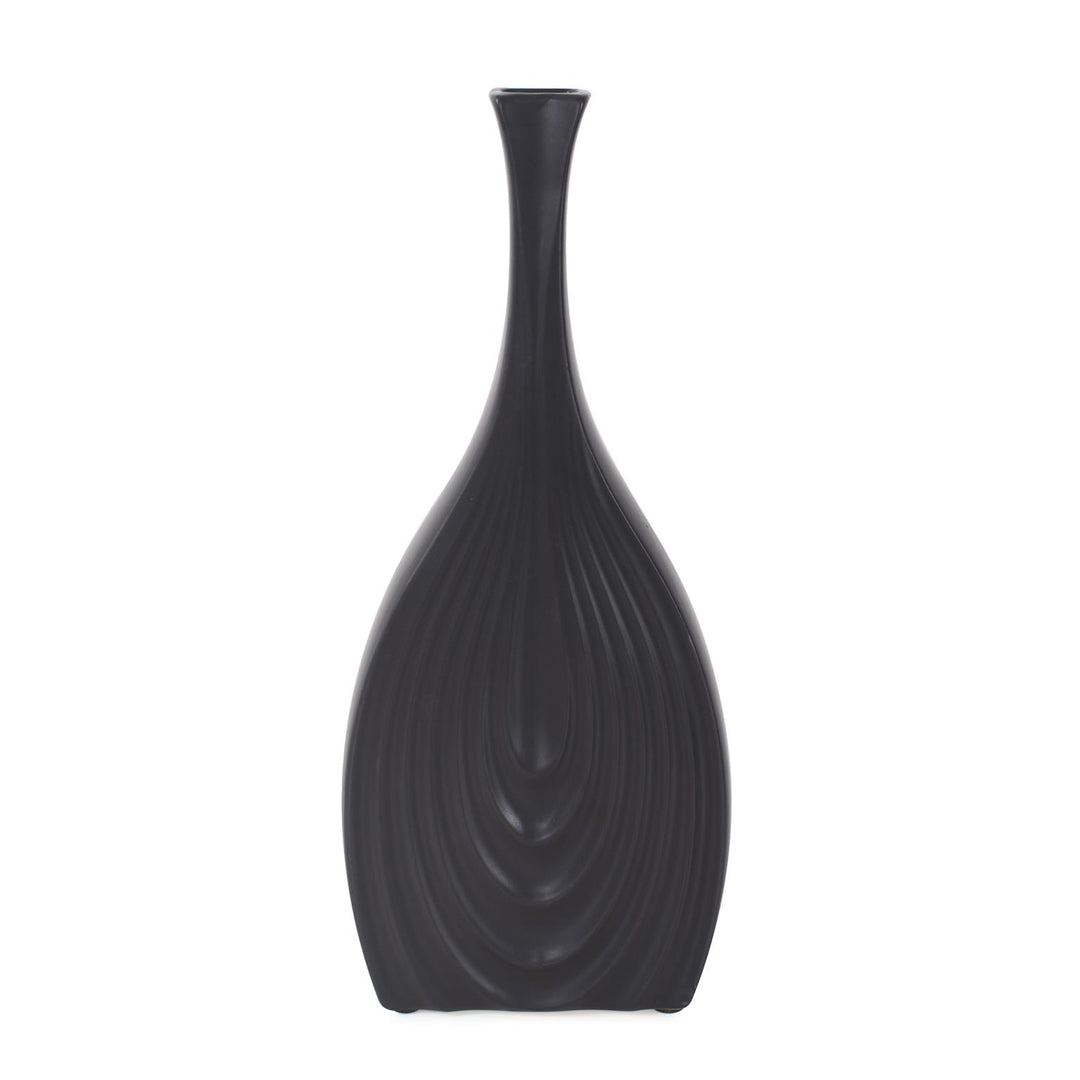 Howard Elliott Collection Black Onion Tapered Short Vase