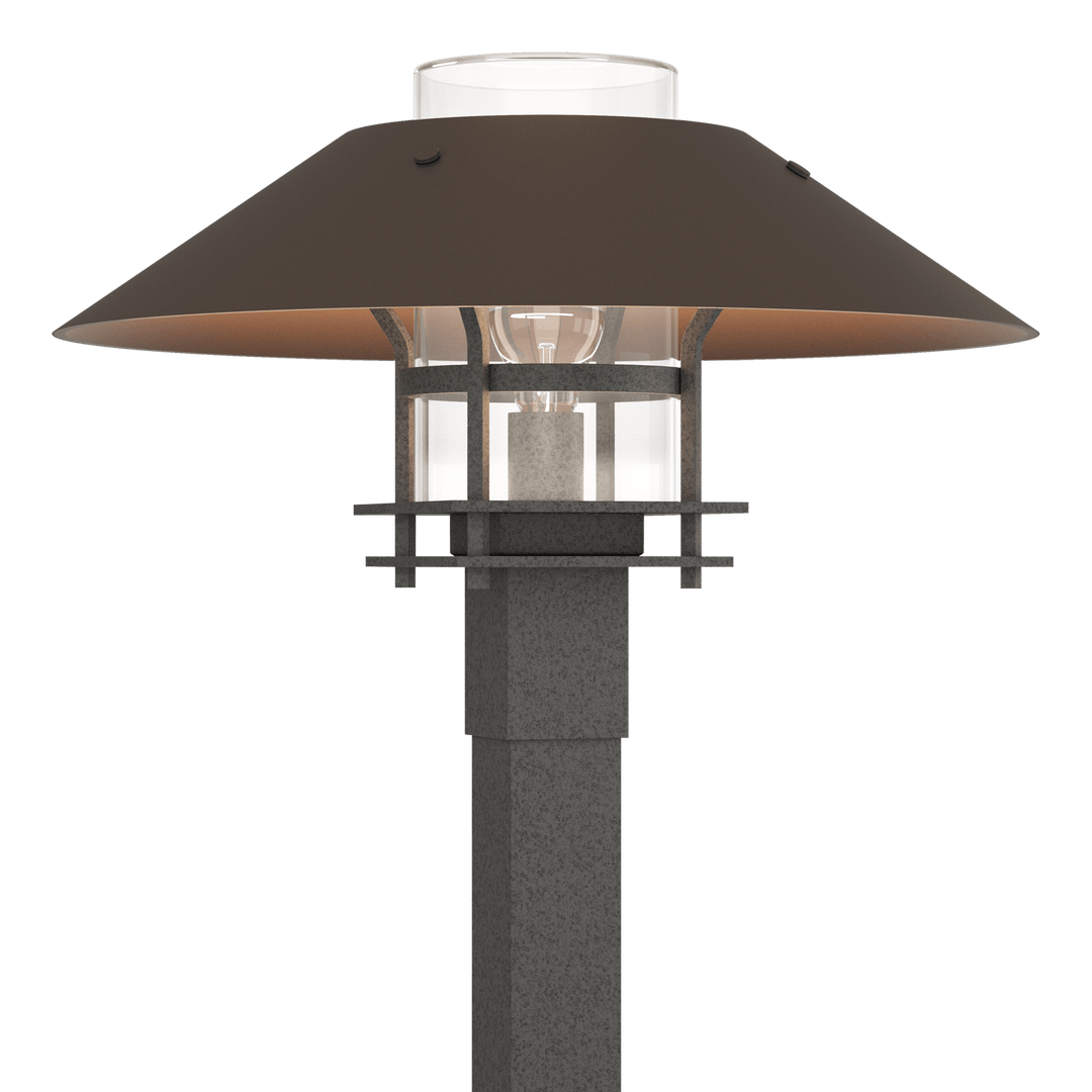 Hubbardton Forge Henry Outdoor Post Light Pier & Post Mount Lights Hubbardton Forge Coastal Natural Iron Clear Glass (ZM) Coastal Bronze