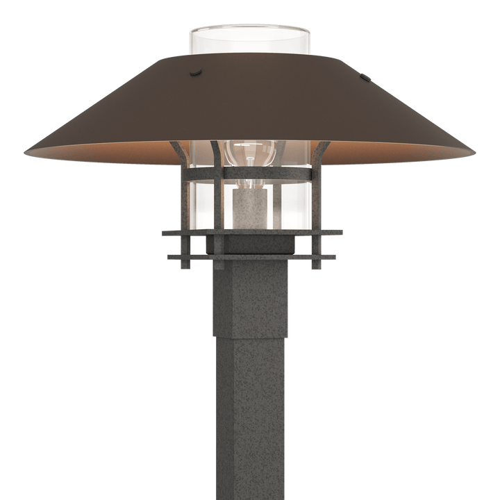 Hubbardton Forge Henry Outdoor Post Light Pier & Post Mount Lights Hubbardton Forge Coastal Natural Iron Clear Glass (ZM) Coastal Bronze