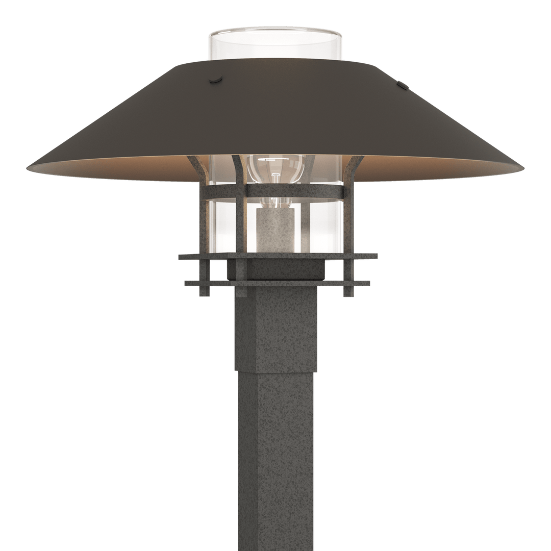 Hubbardton Forge Henry Outdoor Post Light Pier & Post Mount Lights Hubbardton Forge Coastal Natural Iron Clear Glass (ZM) Coastal Dark Smoke