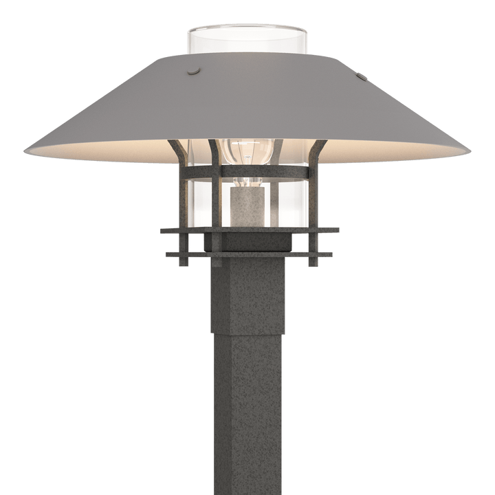 Hubbardton Forge Henry Outdoor Post Light Pier & Post Mount Lights Hubbardton Forge Coastal Natural Iron Clear Glass (ZM) Coastal Burnished Steel