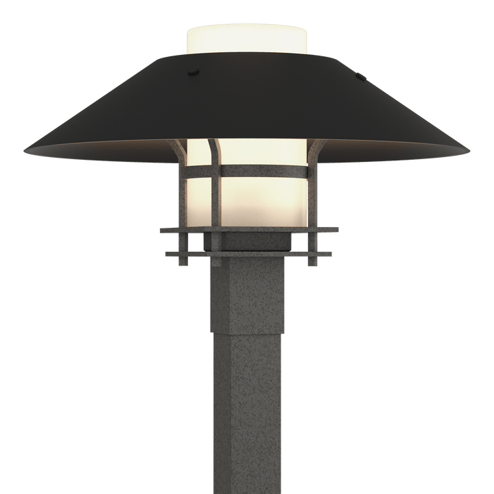 Hubbardton Forge Henry Outdoor Post Light Pier & Post Mount Lights Hubbardton Forge Coastal Natural Iron Opal Glass (GG) Coastal Black