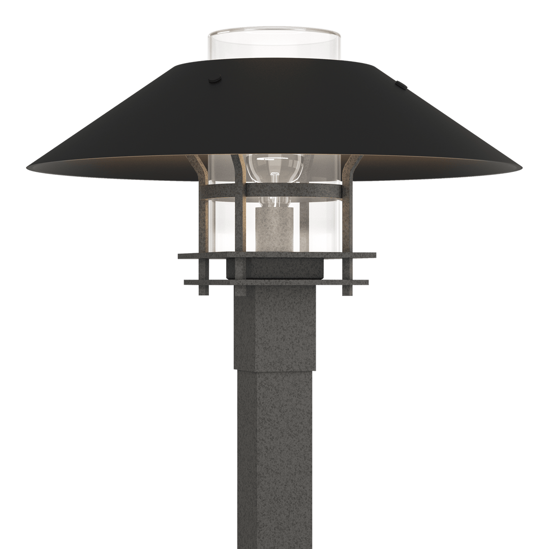 Hubbardton Forge Henry Outdoor Post Light Pier & Post Mount Lights Hubbardton Forge Coastal Natural Iron Clear Glass (ZM) Coastal Black