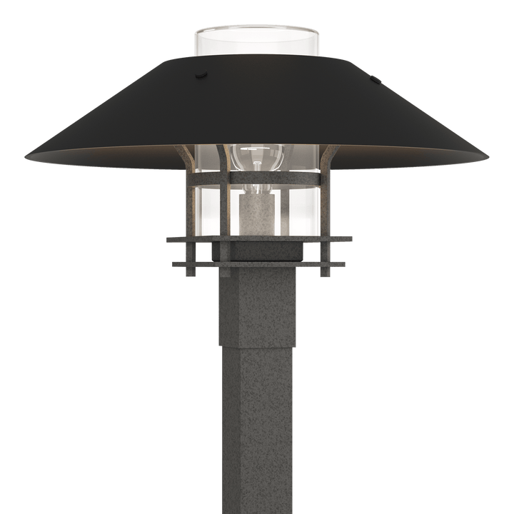 Hubbardton Forge Henry Outdoor Post Light Pier & Post Mount Lights Hubbardton Forge Coastal Natural Iron Clear Glass (ZM) Coastal Black