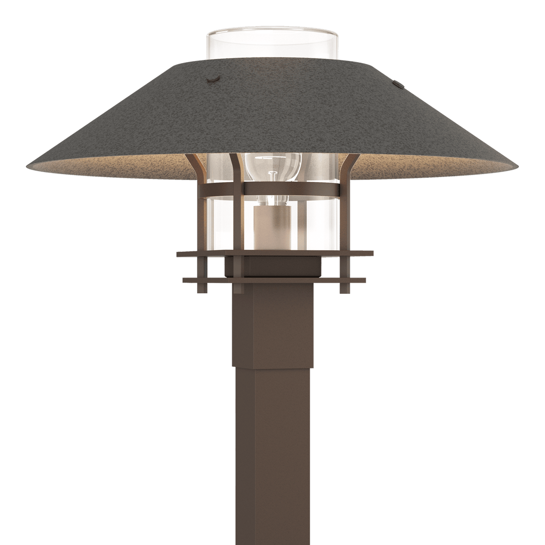 Hubbardton Forge Henry Outdoor Post Light Pier & Post Mount Lights Hubbardton Forge Coastal Bronze Clear Glass (ZM) Coastal Natural Iron