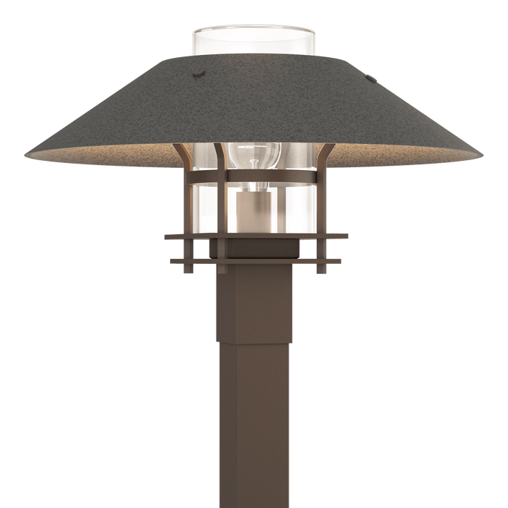 Hubbardton Forge Henry Outdoor Post Light Pier & Post Mount Lights Hubbardton Forge Coastal Bronze Clear Glass (ZM) Coastal Natural Iron