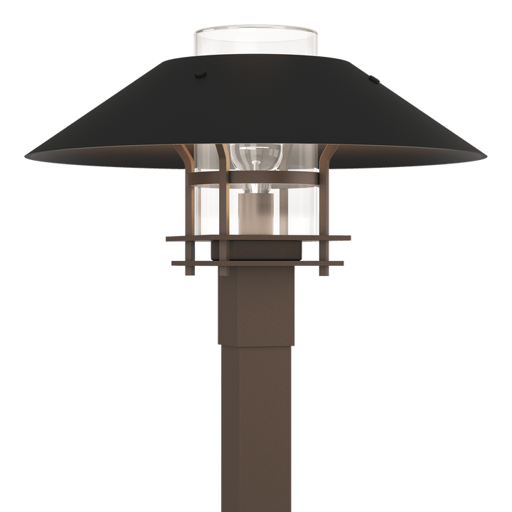 Hubbardton Forge Henry Outdoor Post Light Pier & Post Mount Lights Hubbardton Forge Coastal Bronze Clear Glass (ZM) Coastal Black