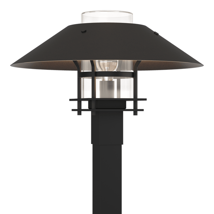 Hubbardton Forge Henry Outdoor Post Light Pier & Post Mount Lights Hubbardton Forge Coastal Natural Iron Clear Glass (ZM) Coastal Natural Iron