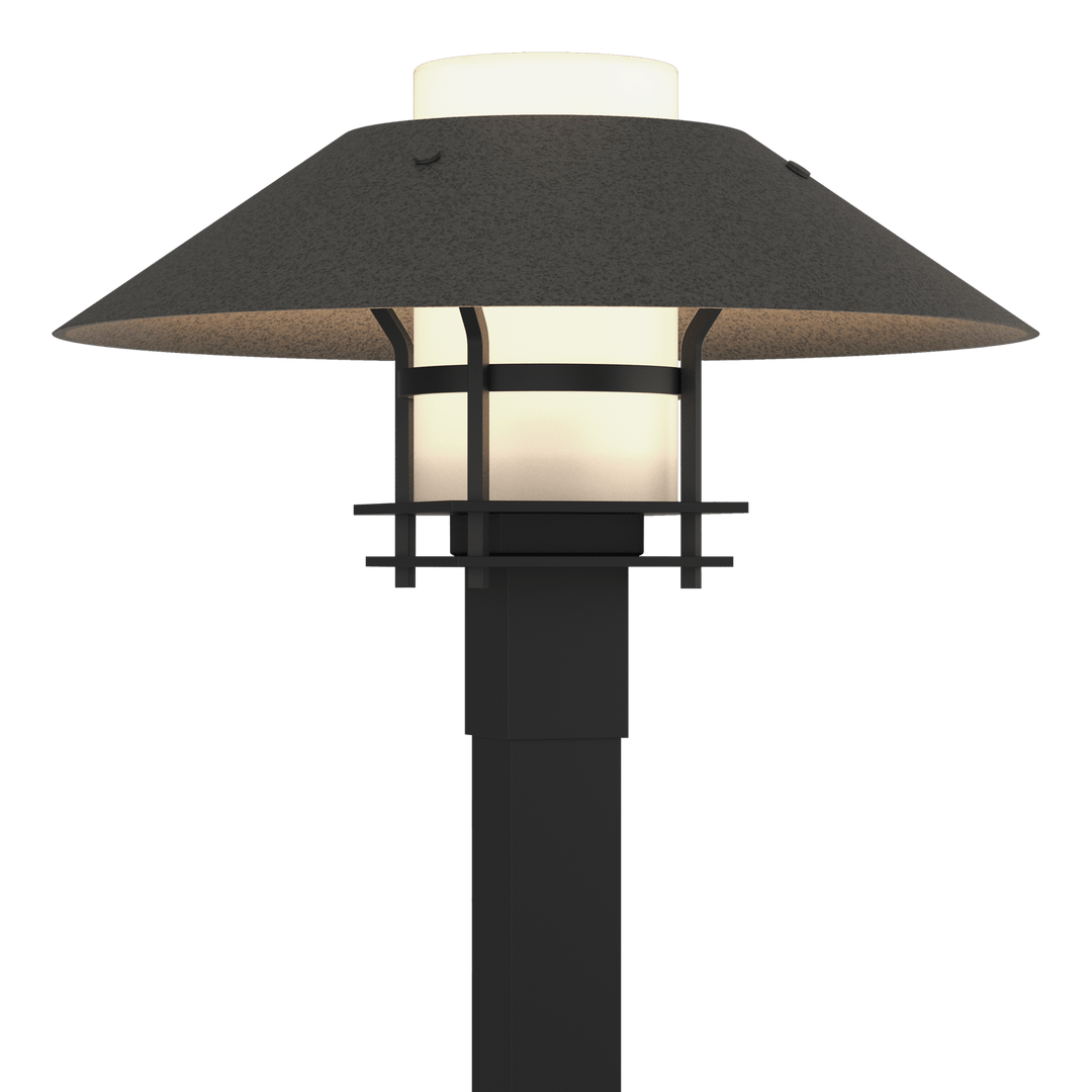 Hubbardton Forge Henry Outdoor Post Light Pier & Post Mount Lights Hubbardton Forge Coastal Black Opal Glass (GG) Coastal Natural Iron