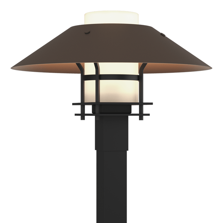 Hubbardton Forge Henry Outdoor Post Light Pier & Post Mount Lights Hubbardton Forge Coastal Black Opal Glass (GG) Coastal Bronze