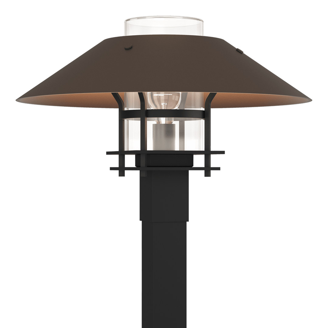 Hubbardton Forge Henry Outdoor Post Light Pier & Post Mount Lights Hubbardton Forge Coastal Black Clear Glass (ZM) Coastal Bronze