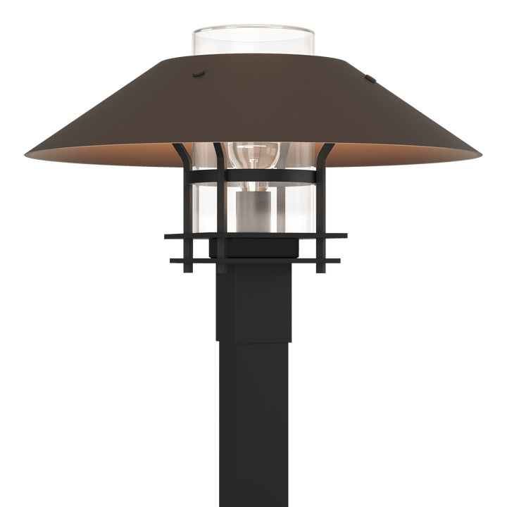 Hubbardton Forge Henry Outdoor Post Light Pier & Post Mount Lights Hubbardton Forge Coastal Black Clear Glass (ZM) Coastal Bronze