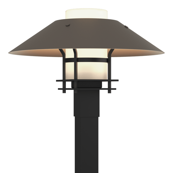 Hubbardton Forge Henry Outdoor Post Light Pier & Post Mount Lights Hubbardton Forge Coastal Black Opal Glass (GG) Coastal Dark Smoke