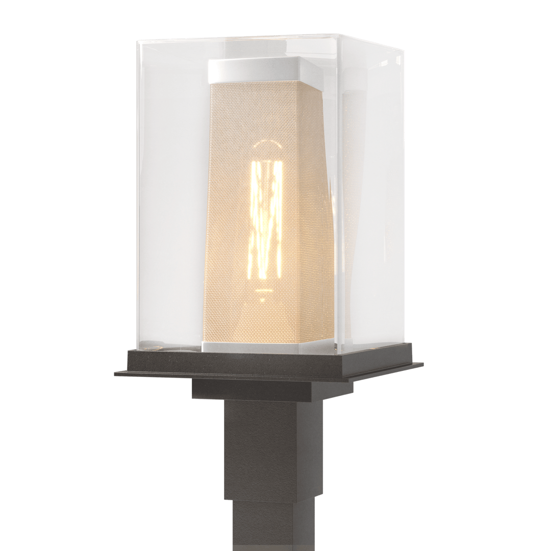 Hubbardton Forge Polaris Outdoor Post Light Pier & Post Mount Lights Hubbardton Forge Coastal Oil Rubbed Bronze Clear Glass (ZM) Coastal Silver