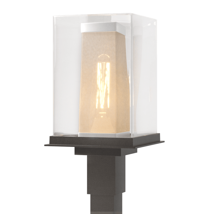 Hubbardton Forge Polaris Outdoor Post Light Pier & Post Mount Lights Hubbardton Forge Coastal Oil Rubbed Bronze Clear Glass (ZM) Coastal Silver