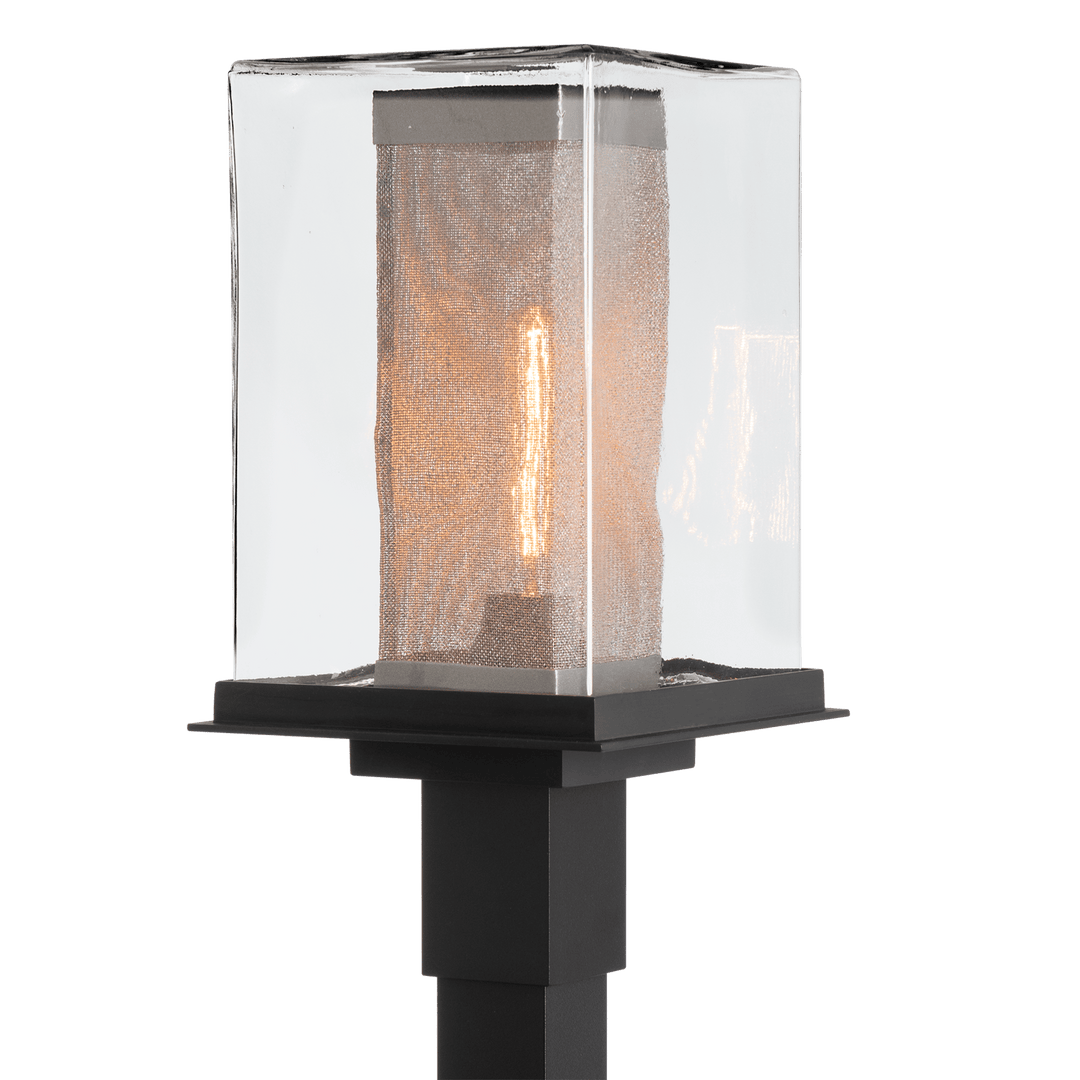 Hubbardton Forge Polaris Outdoor Post Light Pier & Post Mount Lights Hubbardton Forge Coastal Black Clear Glass (ZM) Coastal Silver