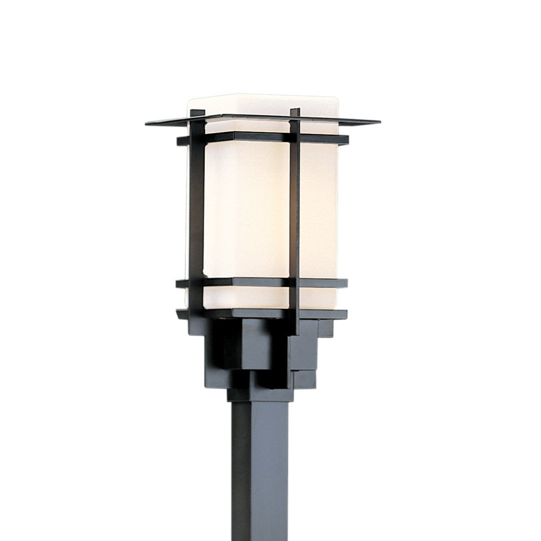 Hubbardton Forge Tourou Outdoor Post Light Pier & Post Mount Lights Hubbardton Forge Coastal Black Opal Glass (GG)