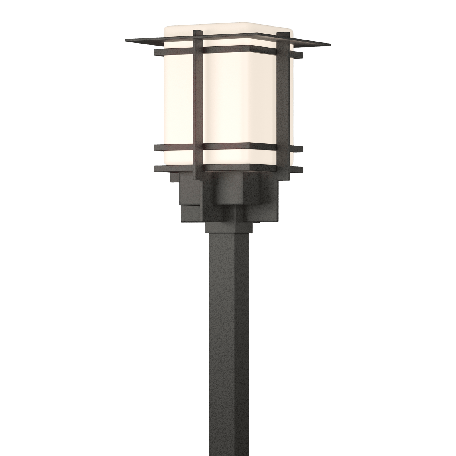 Hubbardton Forge Tourou Large Outdoor Post Light Outdoor l Post/Pier Mounts Hubbardton Forge Coastal Natural Iron Opal Glass (GG) 