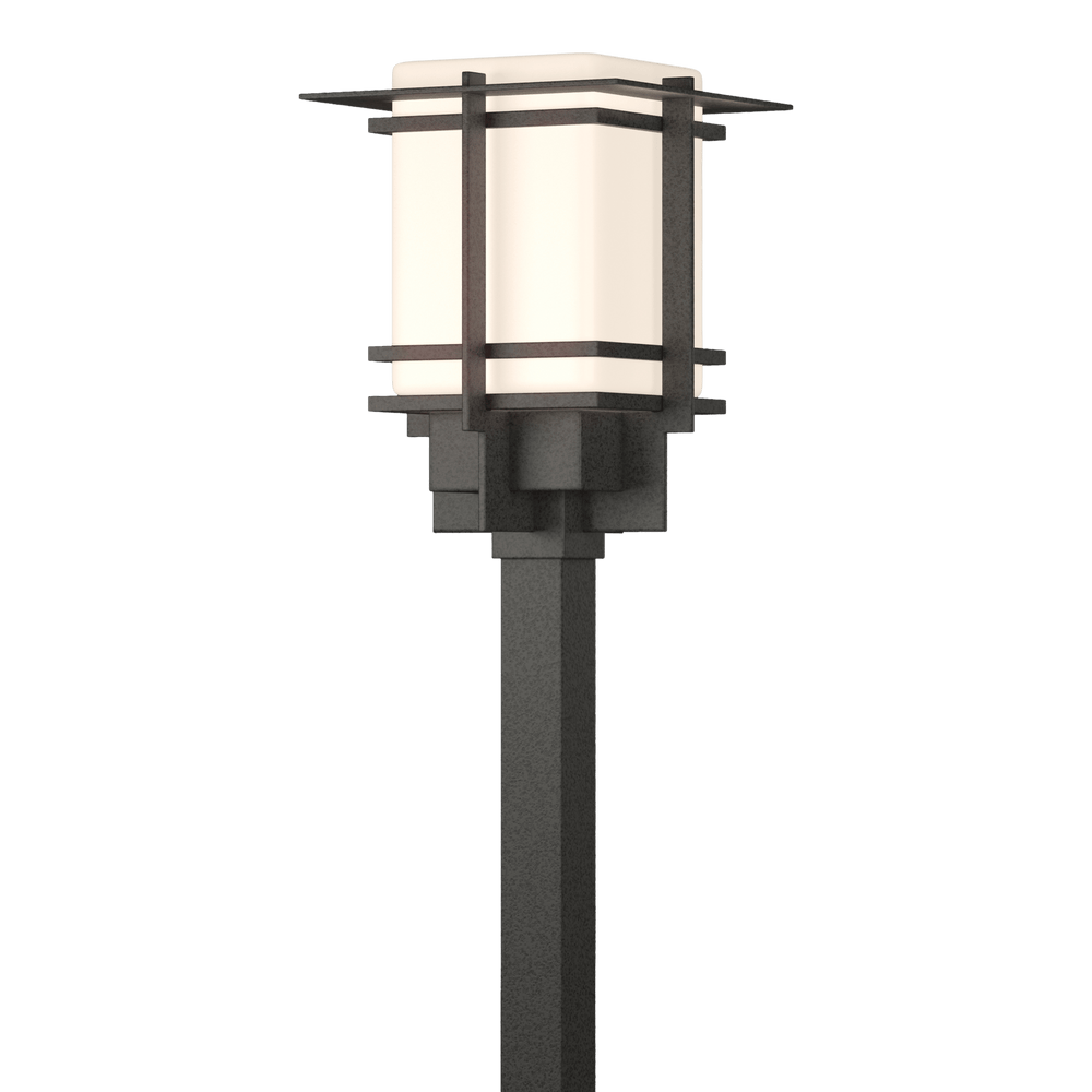 Hubbardton Forge Tourou Large Outdoor Post Light Pier & Post Mount Lights Hubbardton Forge Coastal Natural Iron Opal Glass (GG) 