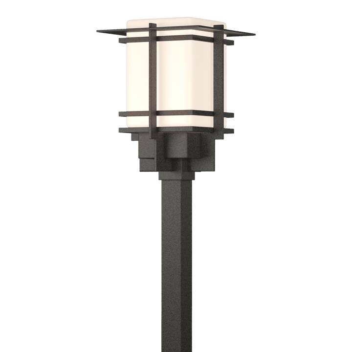 Hubbardton Forge Tourou Large Outdoor Post Light Pier & Post Mount Lights Hubbardton Forge Coastal Natural Iron Opal Glass (GG)