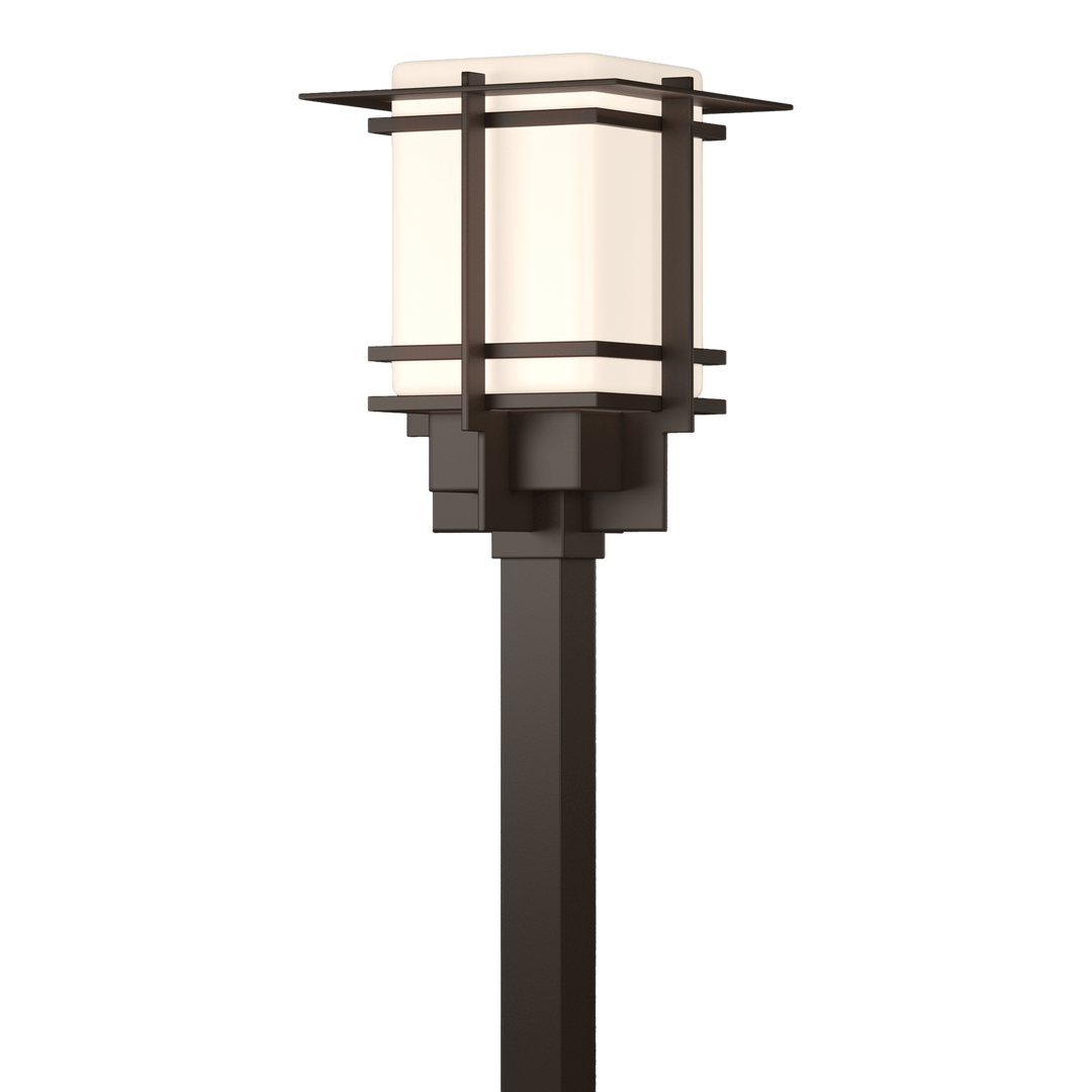 Hubbardton Forge Tourou Large Outdoor Post Light Pier & Post Mount Lights Hubbardton Forge Coastal Bronze Opal Glass (GG)