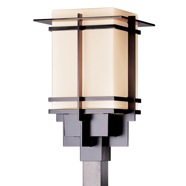 Hubbardton Forge Tourou Large Outdoor Post Light Pier & Post Mount Lights Hubbardton Forge Coastal Black Opal Glass (GG)