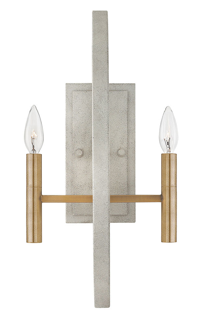 Hinkley Euclid Sconce Wall Sconces Hinkley Cement Gray 5.5x9.5x20.0 