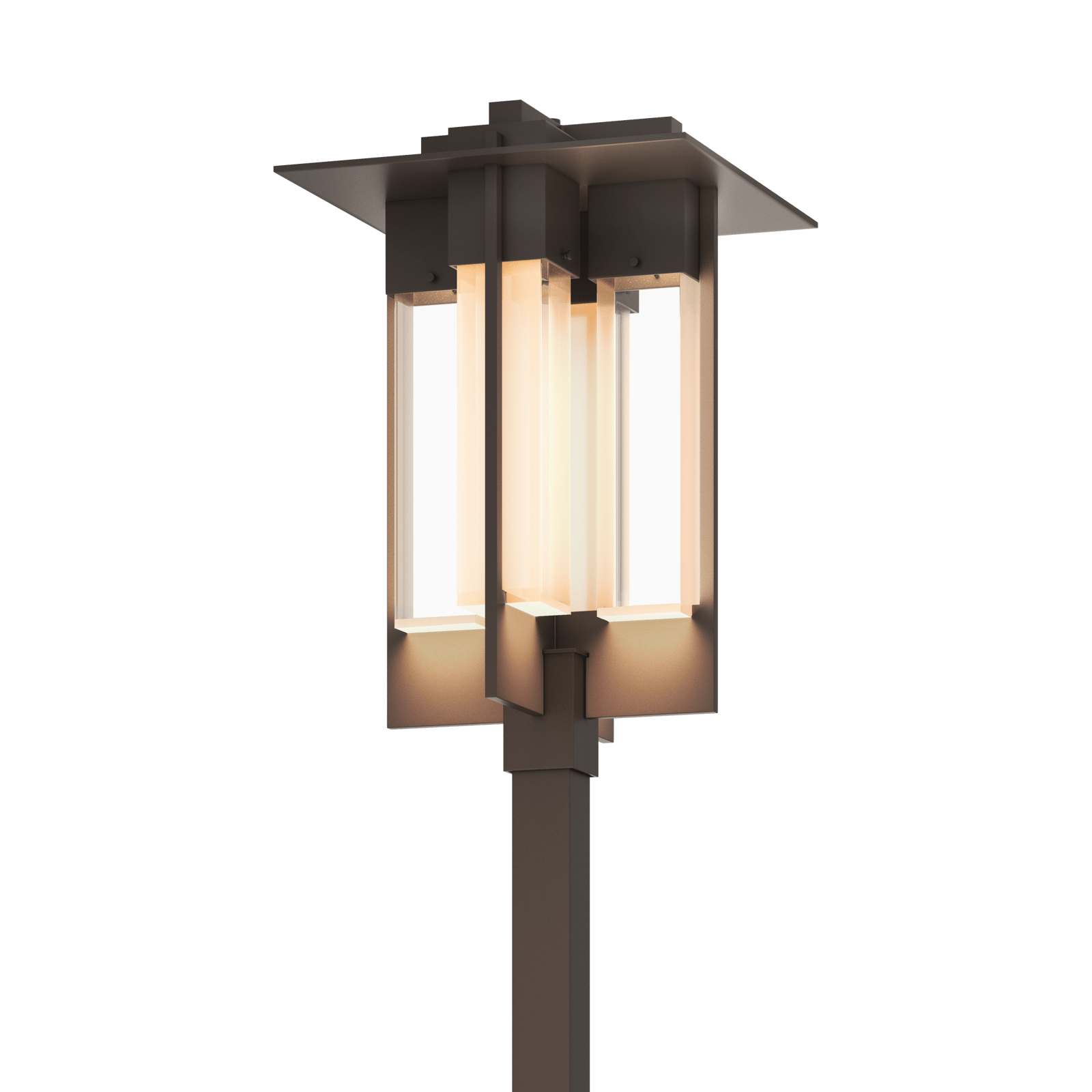 Hubbardton Forge Axis Large Outdoor Post Light Outdoor l Post/Pier Mounts Hubbardton Forge Coastal Bronze Clear Glass (ZM) 