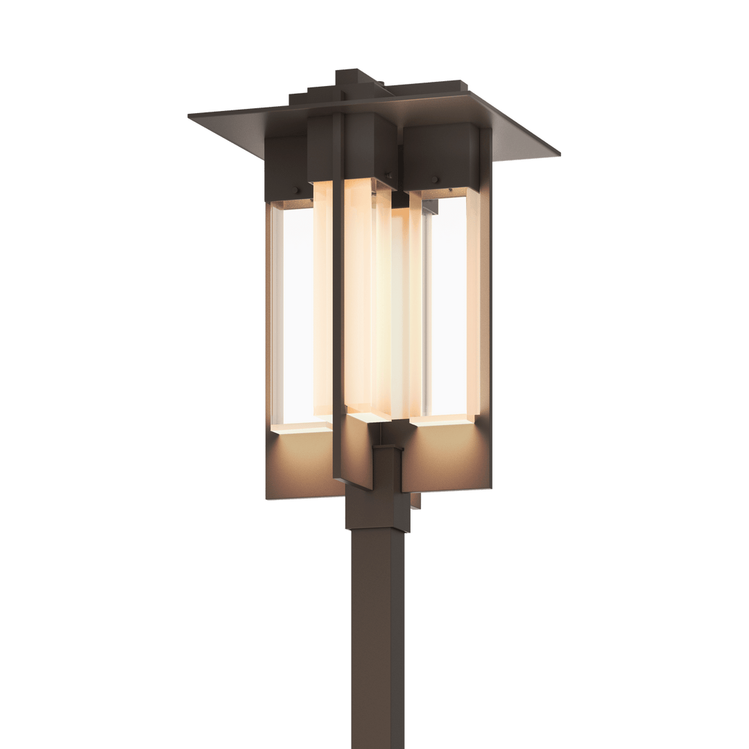 Hubbardton Forge Axis Large Outdoor Post Light Pier & Post Mount Lights Hubbardton Forge Coastal Bronze Clear Glass (ZM)