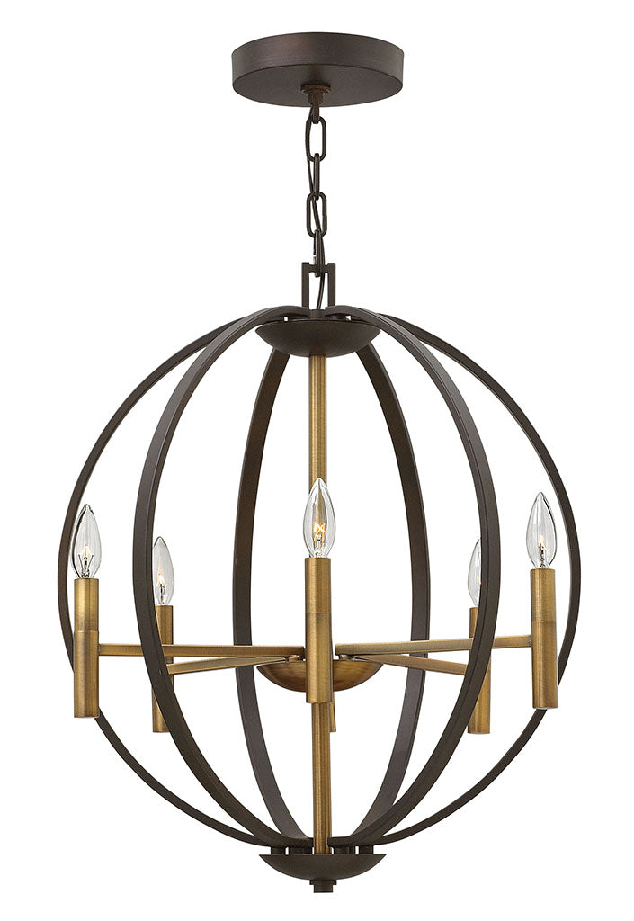 Hinkley Euclid Chandelier Chandeliers Hinkley Spanish Bronze 21.25x21.25x25.75