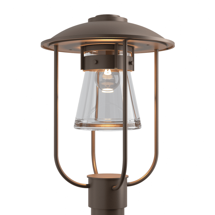 Hubbardton Forge Erlenmeyer Outdoor Post Light Pier & Post Mount Lights Hubbardton Forge Coastal Bronze Clear Glass (ZM)