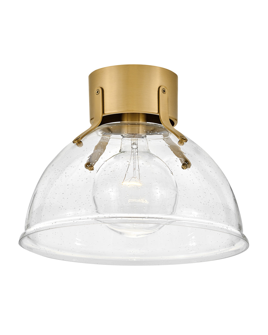 Hinkley Argo Flush Mount Ceiling Flush Mounts Hinkley Heritage Brass with Clear Seedy glass 13.0x13.0x9.75 