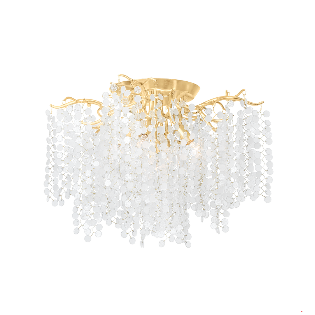 Corbett Lighting GENOA Semi Flush Ceiling Semi Flush Mounts Corbett Gold Leaf 24x16.75 