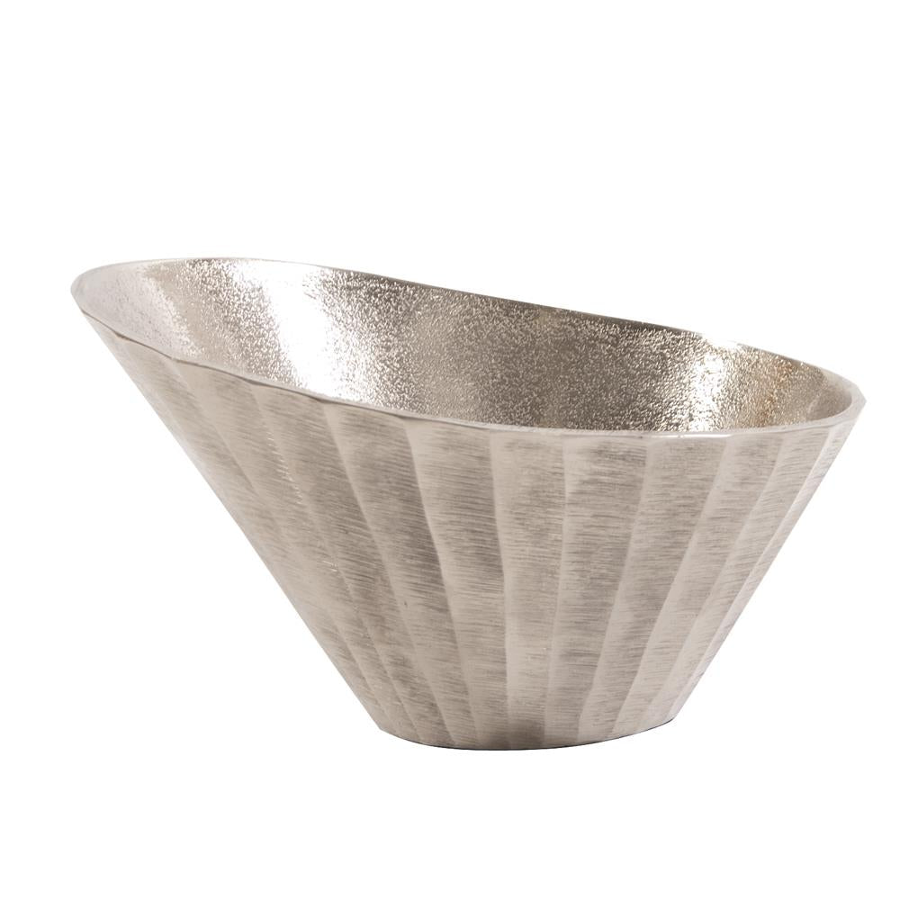 Howard Elliott Collection Silver Chiseled Metal Bowl